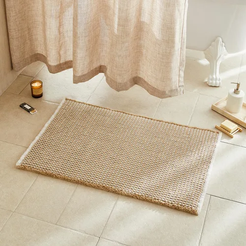 Miniatura 161 de TYUU Tapete de baño estilo gofre, tapete de baño bohemio, antideslizante, lavable, súper absorbente, de secado rápido, bonito tapete de baño
