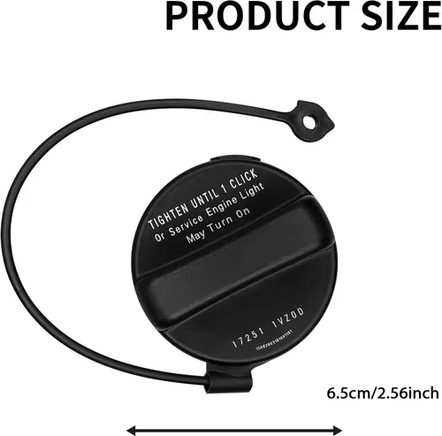 Miniatura 2 de 1 pieza de tapa de tanque de combustible, tapa de gas automotriz reemplaza accesorios, tapa de gas número de parte OEM 17251-1VZ0D, 17251-3JA0A