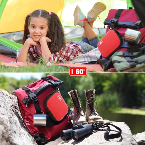Miniatura 6 de I GO Kit de primeros auxilios compacto de 85 piezas, pequeño kit de supervivencia de emergencia personal para viajes, senderismo, camping, Rojo
