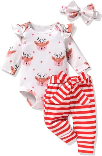 Miniatura 34 de Aalizzwell Conjunto de mameluco acanalado para bebé recién nacido prematuro para otoño e invierno