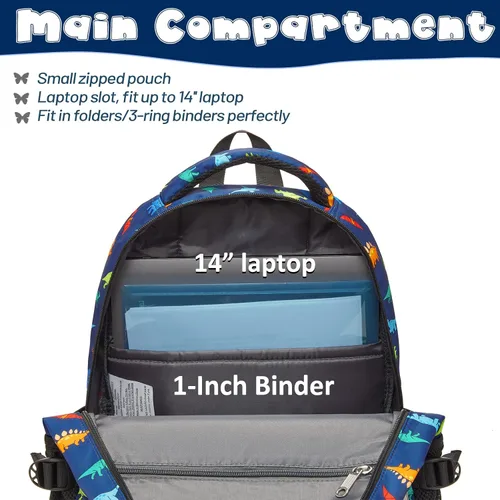Miniatura 4 de BLUEFAIRY Mochilas infantiles para niñas y niños, regalos de regreso a la escuela para niños, primaria, primaria, escuela secundaria, Azul marino
