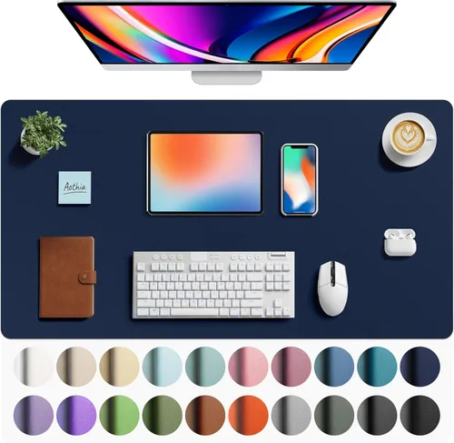 Miniatura 256 de Aothia - Protector de escritorio de cuero sintético, base para mouse, superficie antideslizante e impermeable para escribir y para laptop
