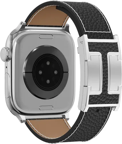 Miniatura 26 de Correa de reloj magnética de cuero compatible con Apple Watch Ultra 49 mm, 46 mm, 45 mm, 44 mm, 42 mm, 41 mm, 40 mm, 38 mm, correa de repuesto