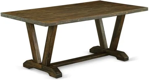 Miniatura 38 de East West Furniture VT026 Mesa de comedor estilo V – una mesa de cocina rectangular con patas elegantes, 36 x 60 pulgadas, multicolor