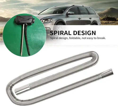Miniatura 7 de Tubo de escape de tubo de calentador de aire, tubo de escape en espiral de acero inoxidable, calentador de aire profesional universal
