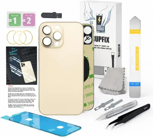 Miniatura 45 de Reemplazo de cristal trasero para iPhone 15Pro Max con herramientas Repir Big Hole OEM Rear Cover Glass Pre-Installed Internal Parts Easier