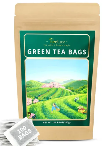 Miniatura 17 de TeeLux Bolsas de té verde menta, té verde con menta, menta verde y citronela, con cafeína, 100% real y natural, 100