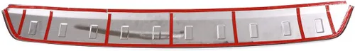 Miniatura 6 de Adhesivos de acero inoxidable para Land Rover Defender 90 110 2020-2022 para placa de parachoques trasero de automóvil (plateado)