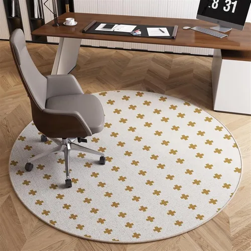 Miniatura 7 de Tapete para silla de oficina para suelo de madera dura, computadora, videojuegos, protector de piso, tapete redondo de protección de azulejos de A1