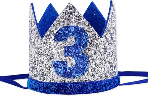 Miniatura 8 de Sombrero de cumpleaños, sombrero de fiesta de cumpleaños, corona de purpurina para el primer cumpleaños para bebé/niña, suministros de fiesta