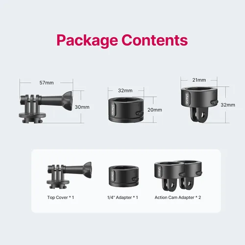Miniatura 3 de ULANZI Select Accesorios de montaje en trípode para cámara de acción - Go Quick II Basic Set magnético adaptador de liberación rápida