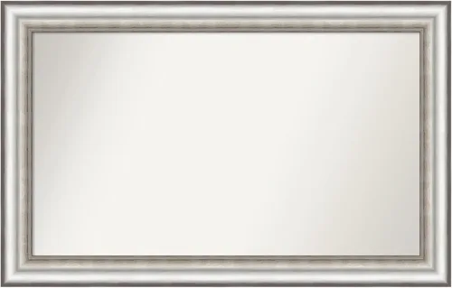 Miniatura 185 de Amanti Art Espejo de baño plateado para sobre el fregadero, 26 x 26 pulgadas, espejo cuadrado de plata antigua, marco de madera tradicional mediano
