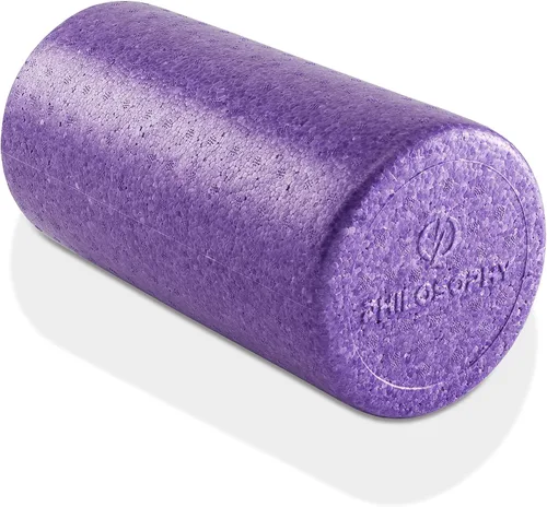 Miniatura 13 de Philosophy Gym Rodillo de espuma de alta densidad de 18 pulgadas para ejercicio, masaje, recuperación muscular, redondo, gris
