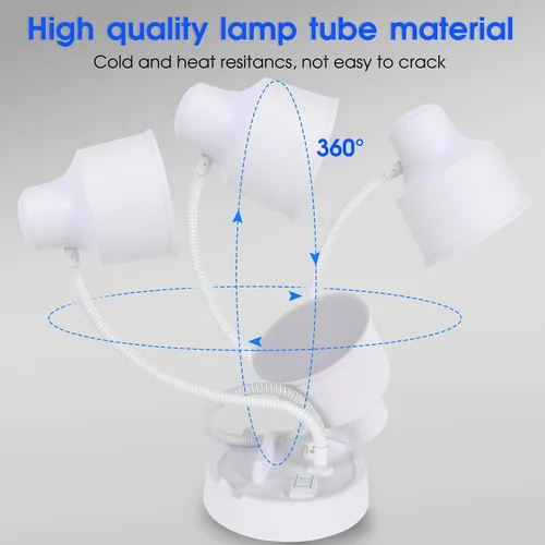 Miniatura 4 de Lámpara de escritorio LED Energetic con soporte para teléfono, lámpara de mesa con toma de corriente, cuello de cisne flexible ajustable, 4000K, luz