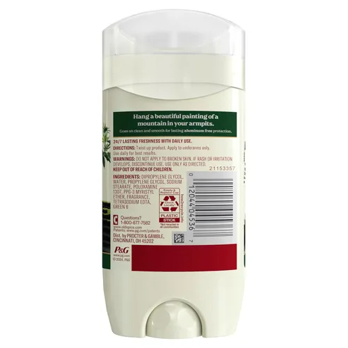 Miniatura 7 de Old Spice Desodorante sin aluminio para hombres, frescura duradera 24/7 y aroma de larga duración, protección contra el sudor y el olor 24/7