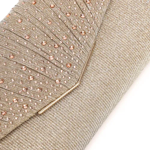 Miniatura 9 de Bolsos de noche para mujer con lentejuelas y purpurina para mujer bolso formal con sobre de diamantes de imitación para boda fiesta graduación