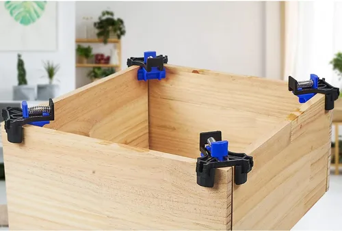 Miniatura 7 de Abrazaderas angulares de 90 grados, clip de esquina para carpintería, fijador de clip de ángulo recto, juego de 4 herramientas de abrazadera