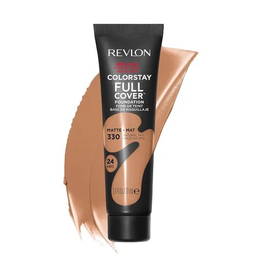 Miniatura 22 de Base líquida de Revlon ColorStay de cobertura completa de larga duración con acabado mate, maquillaje facial ligero resistente al calor y al sudor