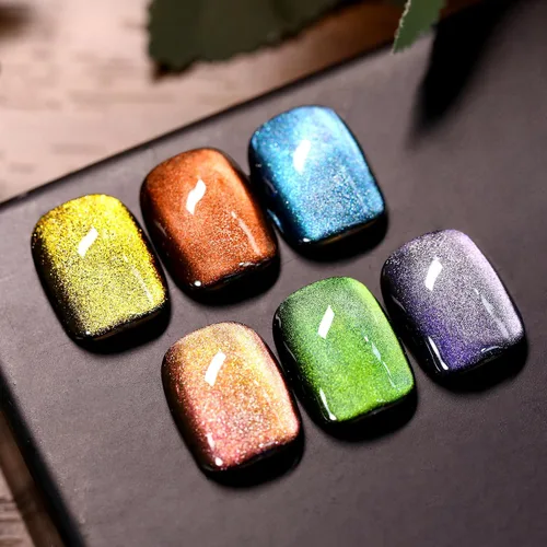 Miniatura 36 de Born Pretty - Esmalte de uñas en gel magnético Cat, set de esmalte de uñas de gel brillante retro magnético de 6 colores, kit de esmalte de uñas Oda