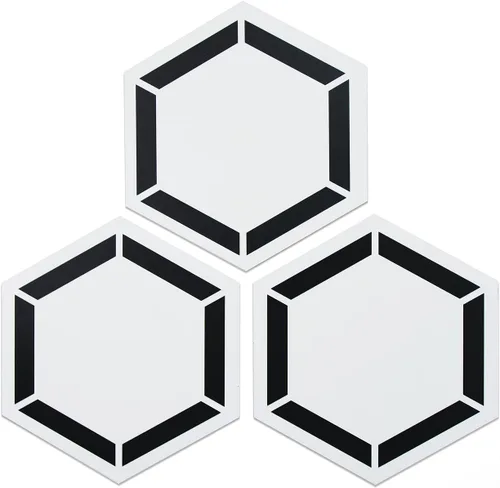 Miniatura 7 de FloorPops, Coltrane - Azulejos hexagonales de vinilo de 9 x 10.4 pulgadas (4.5 pies cuadrados/caja), azulejos de suelo para despegar y pegar