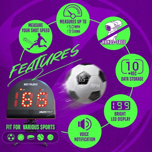 Miniatura 4 de Radares de fútbol, equipo de entrenamiento de sensores de velocidad