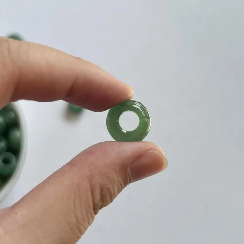 Miniatura 3 de 15 cuentas de cristal y piedras curativas de aventurina verde natural con agujeros grandes y piedras curativas, bricolaje de 0.236 pulgadas