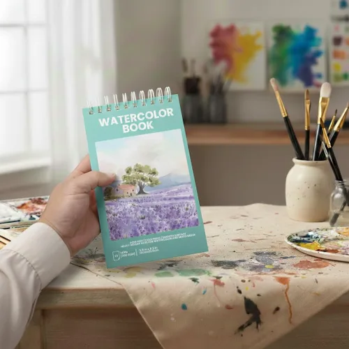 Miniatura 5 de Bondream Bloc de papel de acuarela, paquete de 2 libros de acuarela, 140 libras/10.58 oz, libro de papel de dibujo de pintura en espiral