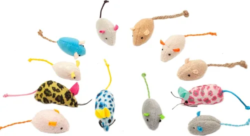 Miniatura 5 de Fashion's Talk Mouse Cat Toys - Ratones de felpa suave con hierba gatera, estilo surtido, paquete variado de 32