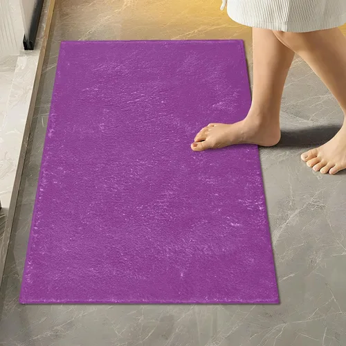 Miniatura 70 de Alfombra de baño amarilla, suave, absorbente, lavable a máquina, juego de alfombras de baño antideslizantes para puerta de baño, dormitorio