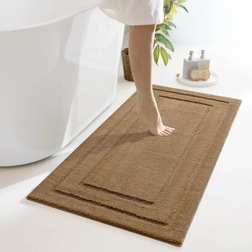 Miniatura 142 de GRANNY SAYS Alfombras de baño antideslizantes, lavables, extra suaves y absorbentes de agua para baño, alfombra de baño peluda de felpa, alfombra