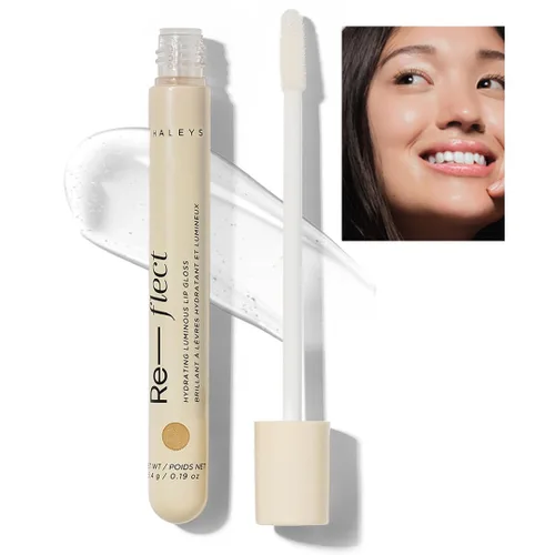 Miniatura 9 de HALEYS Brillo labial luminoso hidratante (cielos rosados), reflexiona e hidrata, nutre, no pegajoso, sin peso, sin fenoxietanol, con infusión