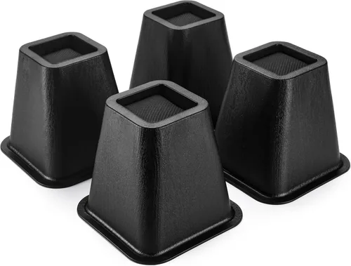 Miniatura 13 de BTSD-home Elevadores de cama de 4 pulgadas, resistentes, ajustables, de gran tamaño, elevadores de cama y muebles para dormitorio, sofá, cama, 4