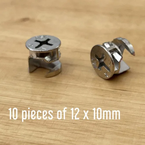 Miniatura 3 de Reemplazo de cerradura de leva de 12 x 0.394 pulgadas, accesorios de conector de leva, piezas de hardware de tuerca de bloqueo de leva para armario