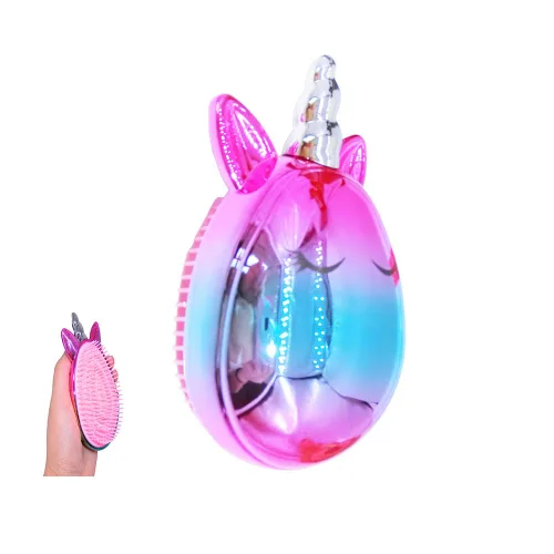Miniatura 9 de Artkingdome - Cepillo de pelo de unicornio para secar en húmedo, cepillo desenredante antiestático, suave masaje para mujeres, cepillos de pelo
