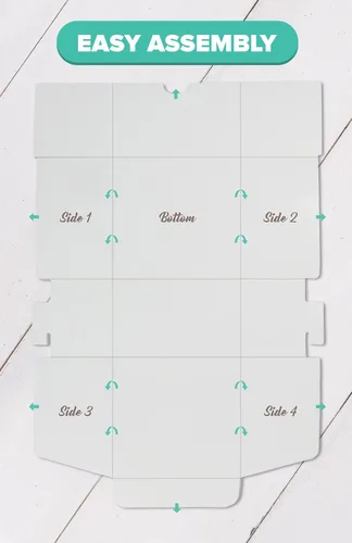 Miniatura 3 de O'Crème Cajas para Pasteles – Cajas de Panadería Blancas – Contenedores para Repostería de 14 x 14 x 5 Pulgadas – Cajas de Panadería Kraft