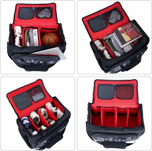 Miniatura 2 de Bolsa de deporte y bolsa de viaje, Rojo -, Bolsa de viaje con compartimentos interiores ajustables
