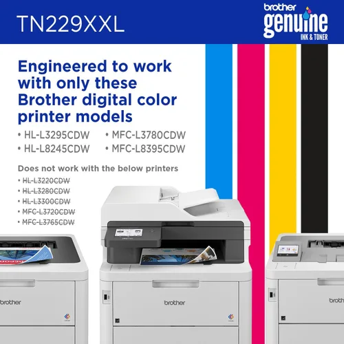 Miniatura 2 de Brother TN229XXLC - Cartucho de tóner para impresora de gran rendimiento cian, imprime hasta 4,000 páginas (1), compatible con impresoras