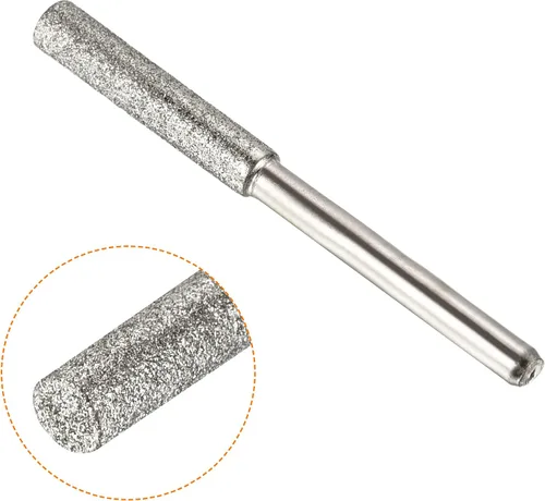 Miniatura 4 de PATIKIL Afilador de motosierra de diamante de 5/32 pulgadas, paquete de 16 herramientas de afilado para pulir piedra, color plateado