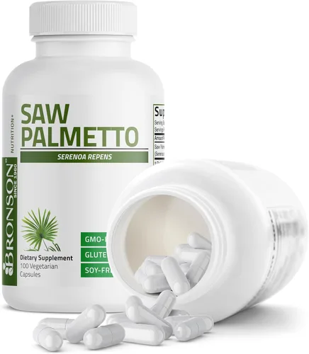 Miniatura 5 de Bronson Saw Palmetto Extra Strength apoya la función saludable de la próstata y el apoyo a la salud urinaria, sin OMG, 100 cápsulas vegetarianas