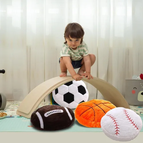 Miniatura 9 de XIYUAN Almohada deportiva de rugby de 17.7 x 13.8 pulgadas, almohada suave de peluche, juguetes de felpa de fútbol mullidos y duraderos, regalo