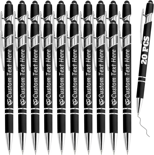 Miniatura 73 de Bolígrafos personalizados con grabado de nombre personalizado, bolígrafos de punta de lápiz con punta de lápiz personalizada, bolígrafos de Azul