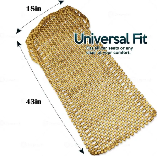 Miniatura 2 de ZONETECH Royal - Funda de asiento con cuentas de madera natural y funda de asiento cómoda con cuentas de madera negra