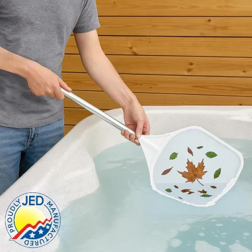Miniatura 4 de Jed Pool Tools 40-376F - Espumador de hojas de malla fina para piscina y spa con asa, color blanco