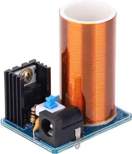 Miniatura 7 de Kit de bobina Tesla, Mini Tesla Coil Remote LED Kit de módulo de chispa Kit de bricolaje electrónico DC 12V (producto terminado)
