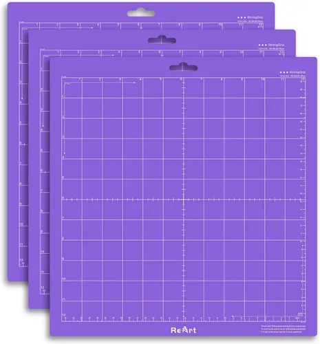 Miniatura 12 de ReArt Alfombrilla de corte para Silhouette Cameo, 3 paquetes de 12 x 12 pulgadas, juego de alfombrillas de corte adhesivas de agarre estándar