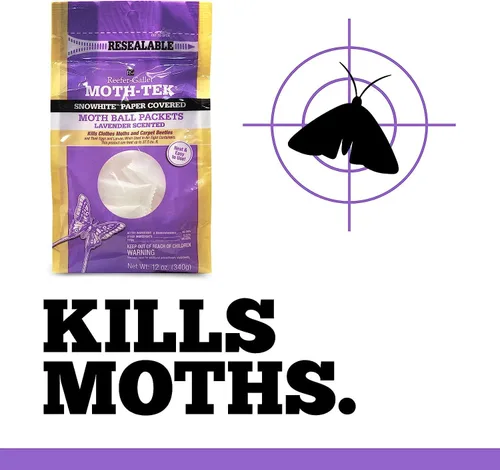 Miniatura 8 de Moth-Tek Snowhite - Paquetes de bolas de polilla perfumadas de lavanda, 12 onzas (6)