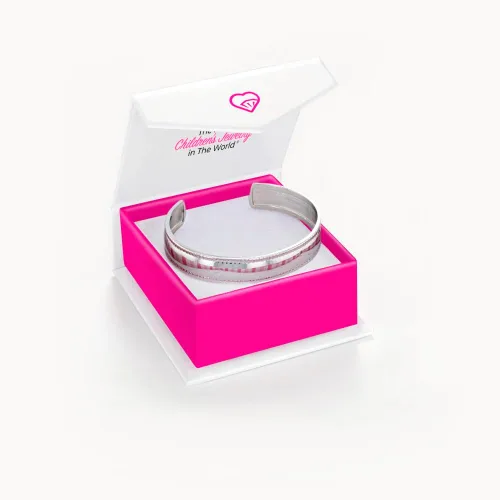 Miniatura 5 de Brazalete clásico de plata de ley 925 para bebés y niños pequeños, delicado brazalete con borde seguro y liso para bebés, bebés y niños pequeños