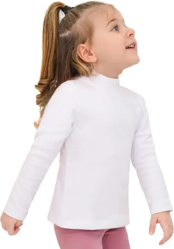 Miniatura 3 de Lilax Camiseta básica de algodón de cuello alto falso de manga larga para niña