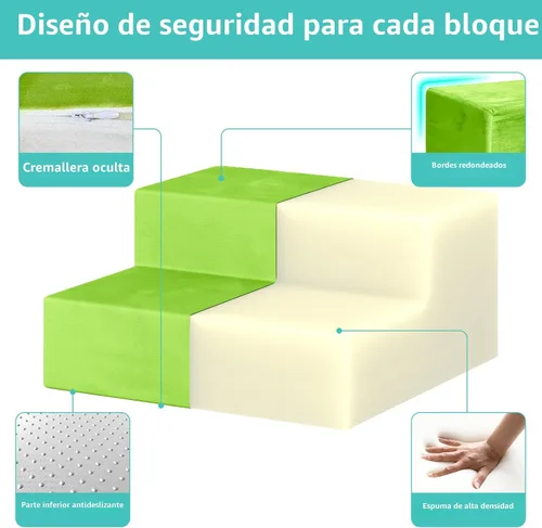 Miniatura 6 de YENING Bloques de escalada de espuma para niños pequeños de 1 a 3 años, juguetes de escalada para bebés de 1 año, juego suave para bebés de 6 a 12