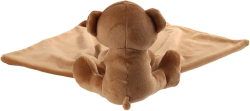 Miniatura 5 de Apricot Lamb Manta de seguridad de animales de peluche, oso de peluche marrón, manta de personaje para guardería, felpa de lujo